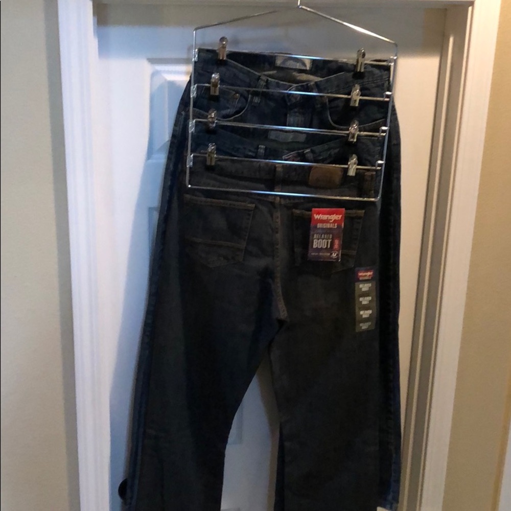 Three pairs of Wrangler 30x32 jeans